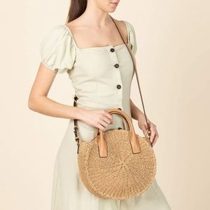 Etienne Aigner Capri Straw Satchel
